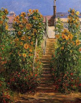 Claude Oscar Monet : The Steps at Vetheuil II